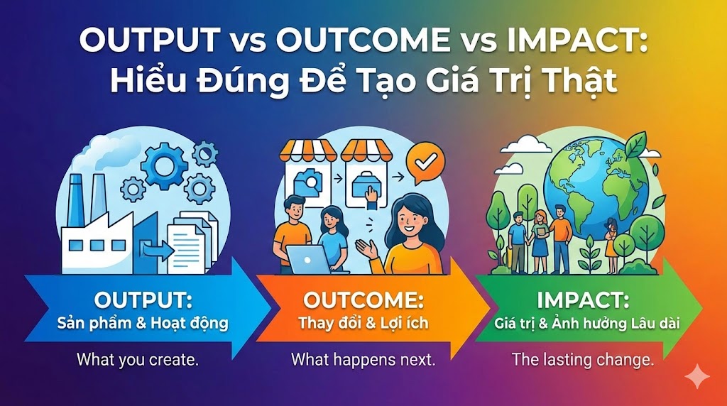 Reading: Output vs Outcome vs Impact